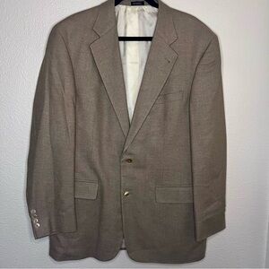 Oscar de la Renta mens silk/wool/rayon jacket/coat/blazer 44L